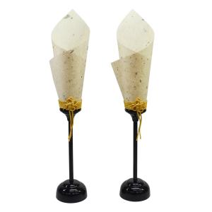 和紙燭台40号 LEDコードレス 高さ40cm （雛人形／五月人形 雪洞 燭台 2