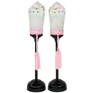 山桜 27号 LEDコードレス 高さ27.5cm （雛人形用 ぼんぼり 雪洞 2本1組）