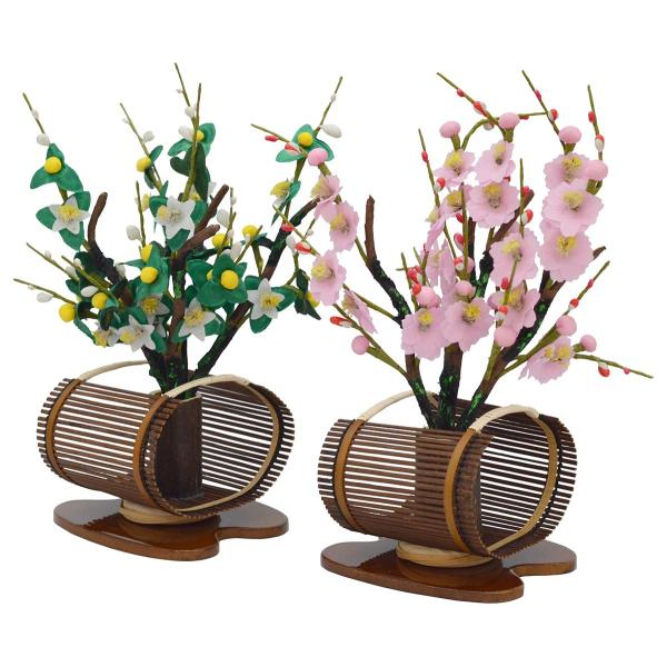 「すだれ井垣（中）」高さ22cm 桜橘 （雛人形 飾り花）