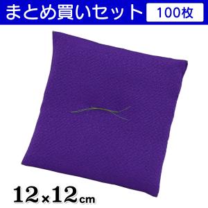 【まとめ買い】紫ちりめん座布団（大）100枚セット｜touri