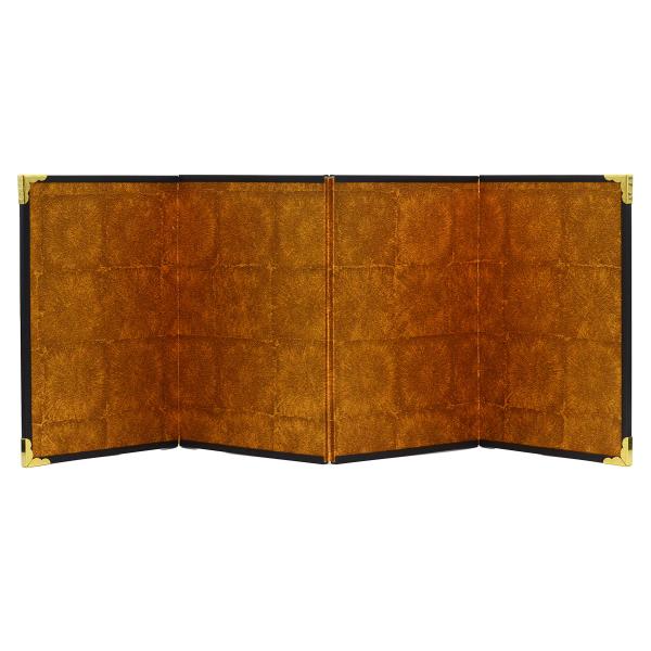 ミニ金屏風 四曲屏風 小箔（金具付き） 高さ15cm [CP40]