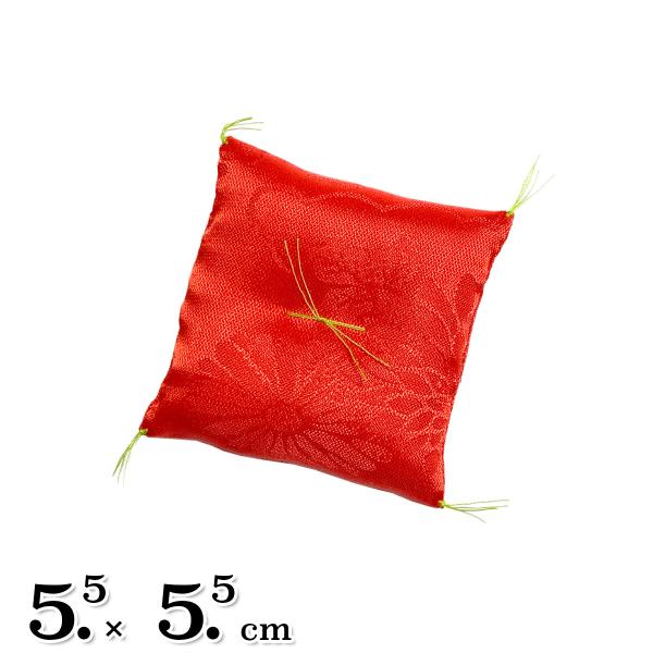 置物用ミニ座布団 綸子 赤（極小） [CP5]