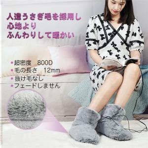 フットウォーマー 足入れ あたため 電気足元ヒーター USB充電式 省エネ 男女兼用 男女通用サイズ 足冷え対策グッズ 両足用 オフィス/家用　26CMまで