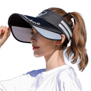 サンバイザー UVカット キャップ 帽子 つば広 男女兼用