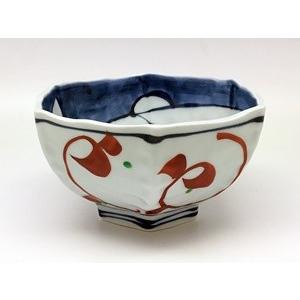 波佐見焼 光玉窯 赤絵うさぎ 六角鉢 : 神楽坂のうつわ屋さん 陶柿園