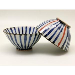 波佐見焼 敏彩窯 濃十草 組飯碗（ペア） : 神楽坂のうつわ屋さん 陶