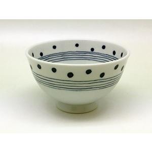 波佐見焼 聖栄陶器 ドットライン 飯碗 : 神楽坂のうつわ屋さん 陶柿園