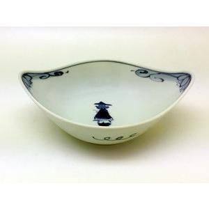 有田焼 しん窯 青花 長崎紋 玉渕8寸ミート皿 : 神楽坂のうつわ屋さん