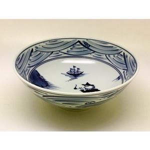 有田焼 しん窯 青花 長崎紋 玉渕7寸ケーキ皿 : 神楽坂のうつわ屋さん