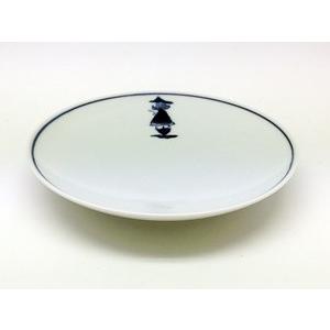 有田焼 しん窯 青花 長崎紋 玉渕8寸ミート皿 : 神楽坂のうつわ屋さん