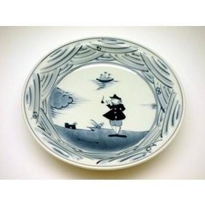 有田焼 しん窯 青花 長崎紋 玉渕7寸スープ皿 : 神楽坂のうつわ屋さん
