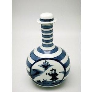 有田焼 しん窯 青花 長崎紋 八角長角皿 : 神楽坂のうつわ屋さん 陶柿園