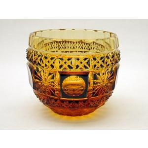 江戸切子　八角籠目　小鉢　3色セット　瀧澤利夫作 名入れ 江戸切子 箸置き・八角籠目2個セット - 瑞宝単光章受章