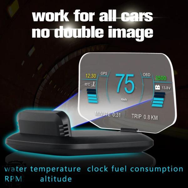 並行輸入品 C1 カーナビゲーション投シャドウ HUD ヘッドアップディスプレイ OBD2+GPS ...