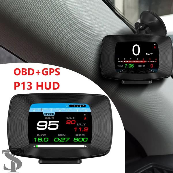 並行輸入品 P10 P13 OBD2 GPS HUD ヘッドアップディスプレイデジタルスピードメータ...