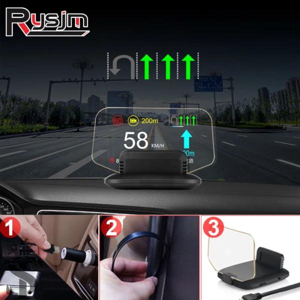 並行輸入品 OBD+GPS C1 カーナビゲーション プロジェクション HUD ヘッドアップディスプ...