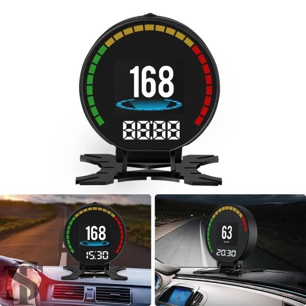 並行輸入品 P15 ヘッドアップディスプレイ車 OBD2 HUD デジタルスピードメーター電圧ブース...