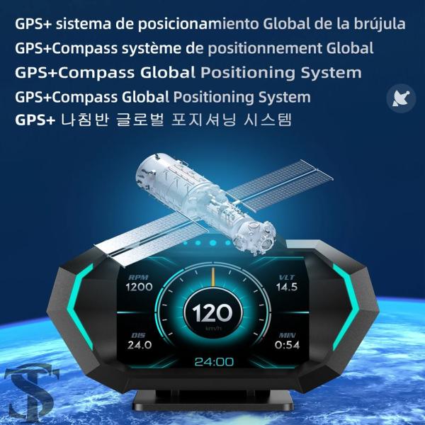 並行輸入品 P24 ヘッドアップディスプレイカー HUD 液晶画面 OBD2 GPS デュアルシステ...