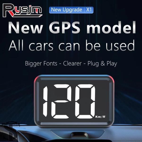 並行輸入品 2 インチ X1 HUD ビッグフォントヘッドアップディスプレイスピードメーター GPS...