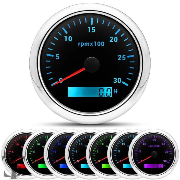 並行輸入品 RPM ゲージ 8000RPM 6000RPM 3K-8K 85MM ディーゼルエンジン...