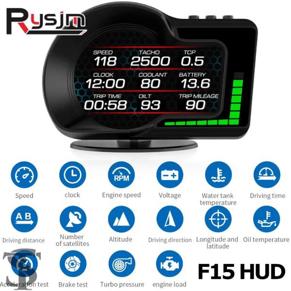 並行輸入品 F15 P24 ヘッドアップディスプレイ HUD ディスプレイ OBD2 GPS デュア...