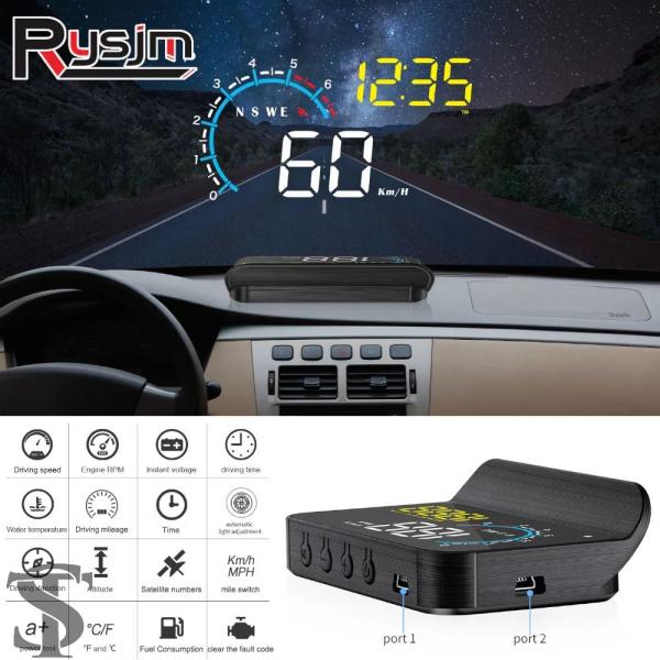 並行輸入品 M12 HUD ヘッドアップディスプレイ 車 OBD2 GPS オンボードコンピュータ ...