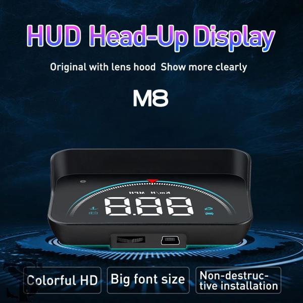 並行輸入品 カー HUD ヘッドアップディスプレイ OBD2 HUD M8 自動電子プロジェクターフ...