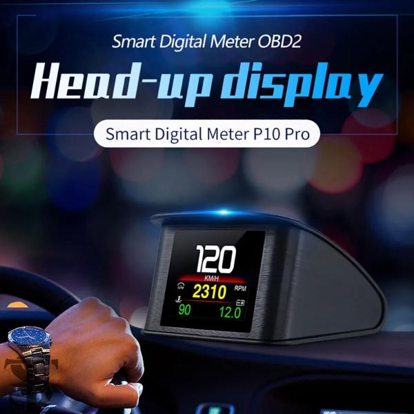 並行輸入品 P10 プロ OBD2 HUD 10 種類ディスプレイインターフェイス韓国語スピードメー...