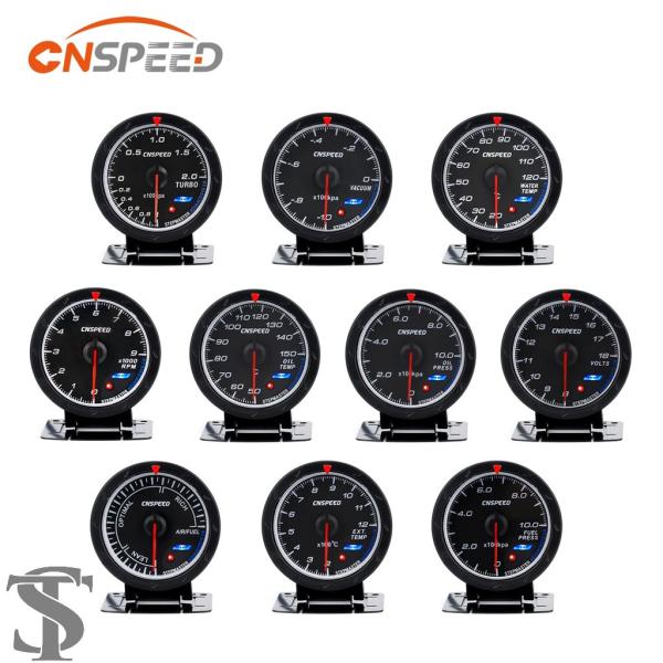並行輸入品 60MM ボルトメーター 水温 油温計 ターボ ブースト計 オイルプレスメーター 排気ガ...