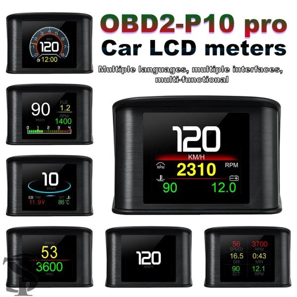 並行輸入品 P10 プロ HUD OBD2 ヘッドアップディスプレイ HUD オンボードコンピュータ...
