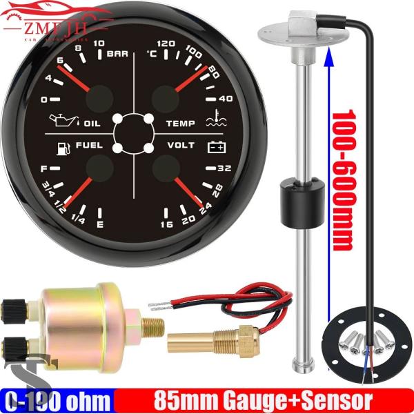 並行輸入品 自動車 0-190OHM 85 MMゲージ + センサー 1/8NPT 赤色 LED 4...