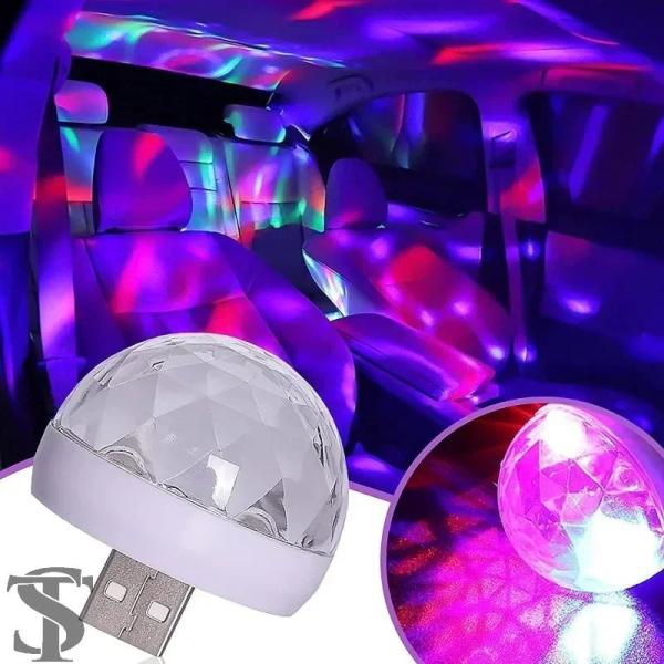 並行輸入品 ポータブル LED 車内ライト USB ミニ ディスコ ボール パーティーライト DJ ...