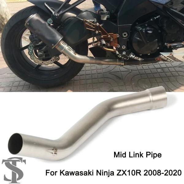 並行輸入品 カワサキ ZX10R 2008-2015 排気システムミドルリンクパイプステンレス 51...