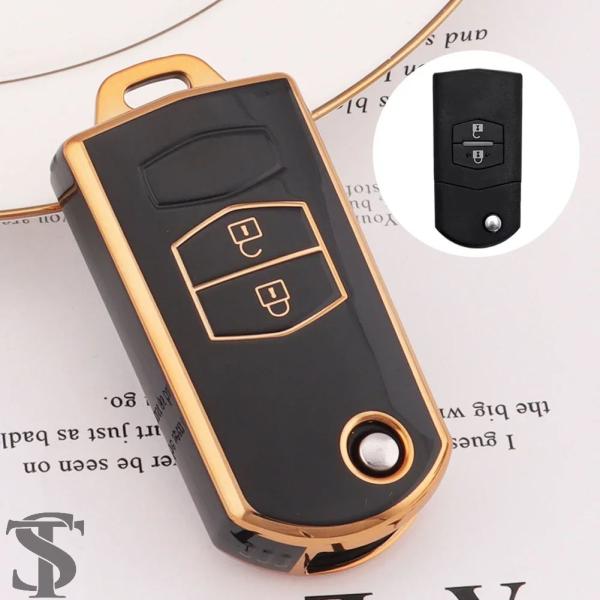 並行輸入品 2 3 ボタン TPU キーホルダーマツダ 2 3 5 6 CX7 CX9 RX8 MX...