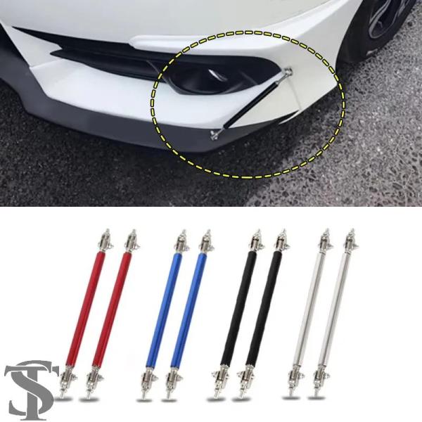 並行輸入品 2 個 150 MM汎用ステンレス フロントバンパーリップスプリッターロッドストラットタ...