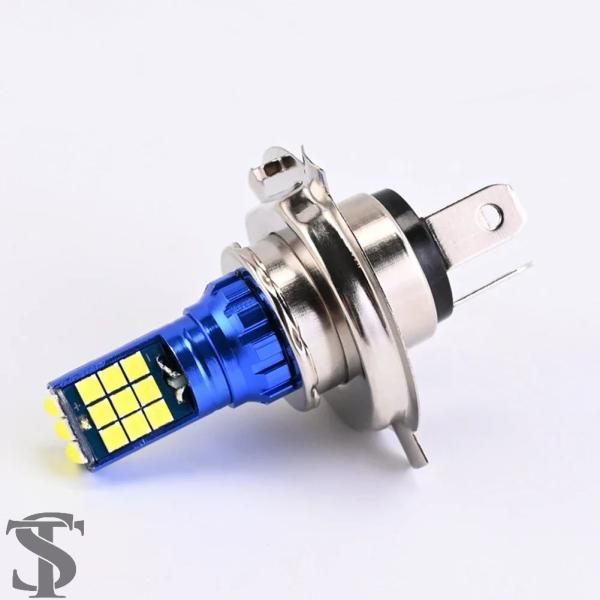 並行輸入品 高輝度バイク LED ヘッドライト H4 H6 BA20D P15D ハイ/ローヘッドラ...