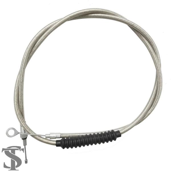 並行輸入品 74-3/4 インチ 190 CMバイクアクセサリー編組ステンレス クラッチケーブルハー...
