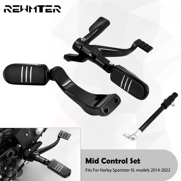 並行輸入品 バイクミッドコントロールキットフットペグフットレストペダルシフトレバーリンケージセットハ...