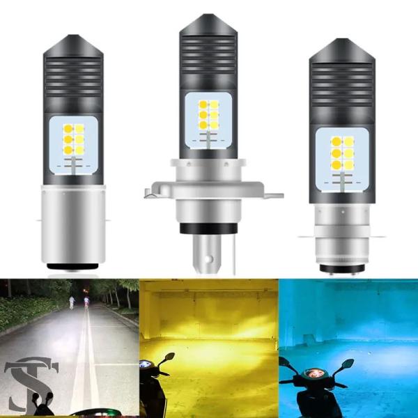 並行輸入品 1 個 H4 バイクヘッドライト BA20D H6 P15D LED ライトハイ/ロービ...