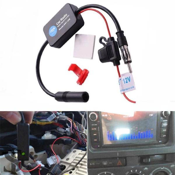 【並行輸入品】汎用 12V AM FM 信号アンプ アンプブースター カーアンテナラジオ ノイズフィ...