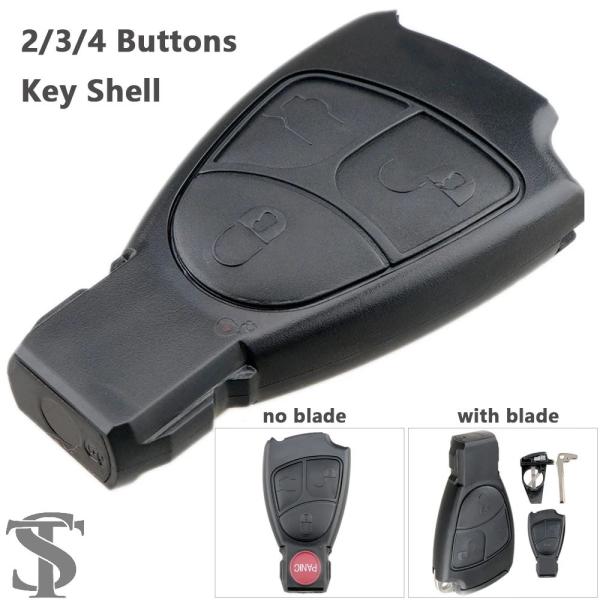 並行輸入品 2/3/4ボタンスマートカーキーフォブシェルオートカーキーケース交換用リモートカバーメル...