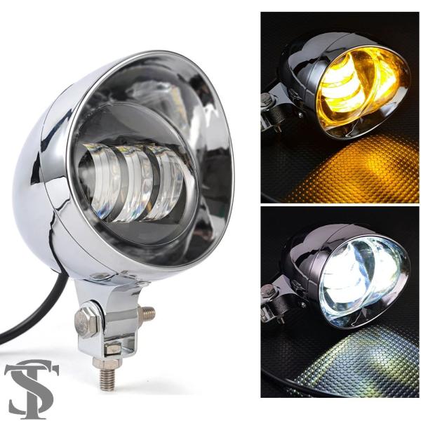 並行輸入品 バイク用LEDフォグランプ フロントヘッドライトランプ DC12V ハーレー チョッパー...