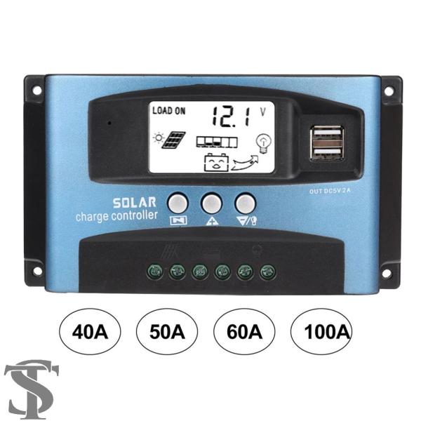 並行輸入品 MPPT 40/50/60/100A ソーラー充電コントローラー デュアルUSB LCD...