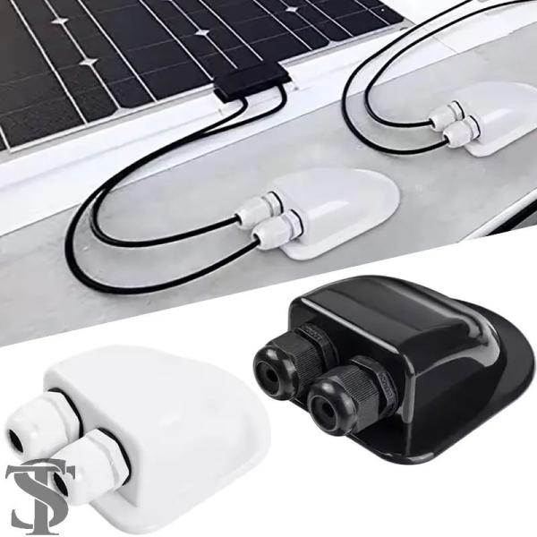 並行輸入品 ソーラーダブルホールケーブルエントリージャンクションボックスPVプラスチックブラケットダ...