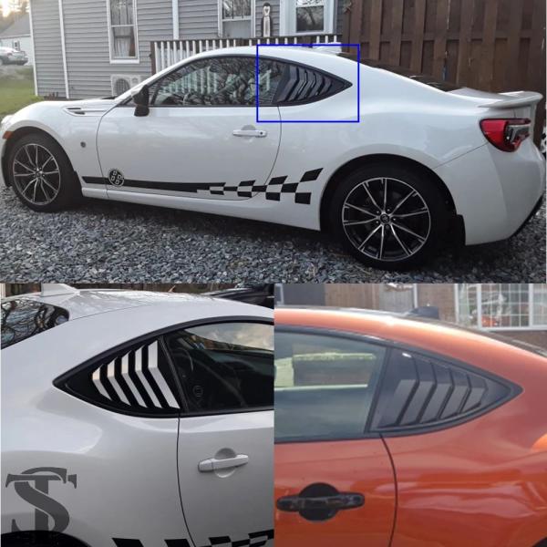 並行輸入品  2個/セット リアクォーターウィンドウルーバー スポイラーパネルベント サイオンFRS...