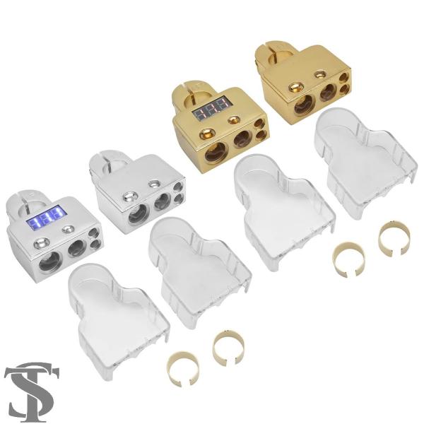 並行輸入品  デジタル電圧計ディスプレイ付き車用バッテリーターミナルコネクタキット STARDAND...