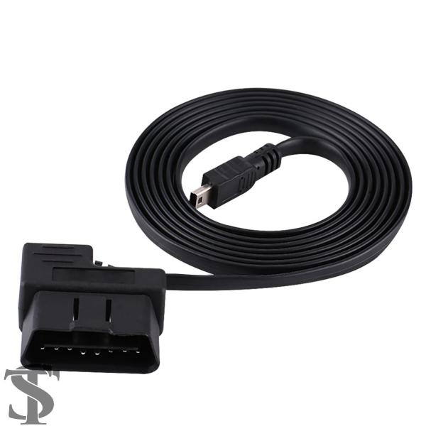 並行輸入品  180CM 車用OBDII OBD2 EOBD 16ピン診断延長アダプター ミニUSB...