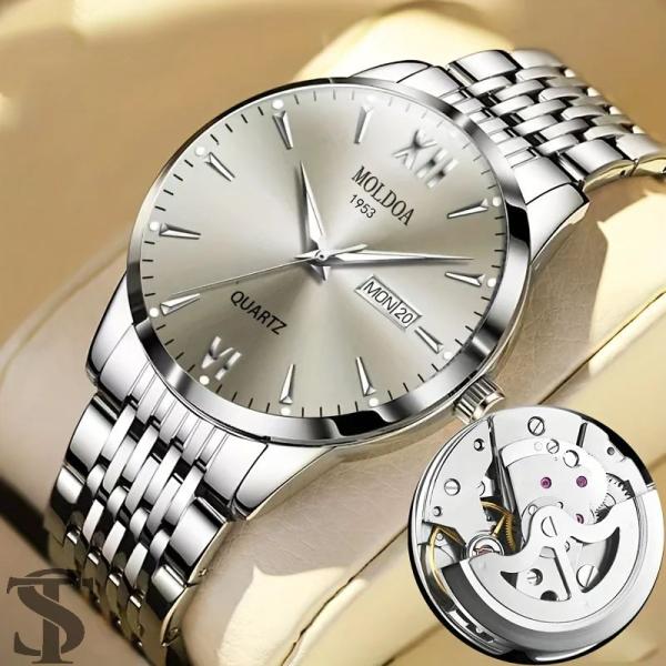 並行輸入品 メンズ腕時計 夜光カレンダー ウィーク ビジネス ファッション トレンド バンド クォー...