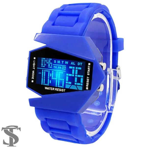 並行輸入品 クリエイティブ クール メンズ 腕時計 航空機 特大デザイン ライト デジタル スポーツ...