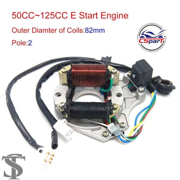 並行輸入品  マグネトステータープレート AC 2極イグニッションコイル 5線ギアリードアウト 50...